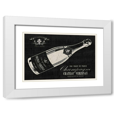 The Toast of Paris White Modern Wood Framed Art Print with Double Matting by Wild Apple Portfolio