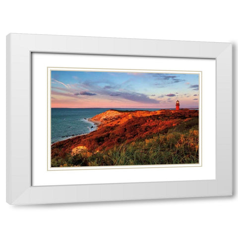 Gay Head Sunset White Modern Wood Framed Art Print with Double Matting by Gendreau, Katherine
