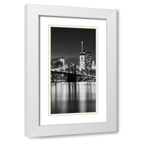 Silver City Crop White Modern Wood Framed Art Print with Double Matting by Gendreau, Katherine