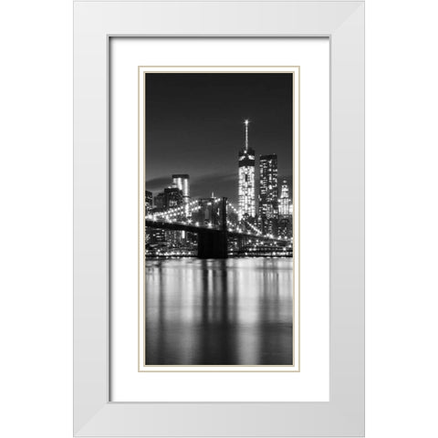 Silver City Crop White Modern Wood Framed Art Print with Double Matting by Gendreau, Katherine