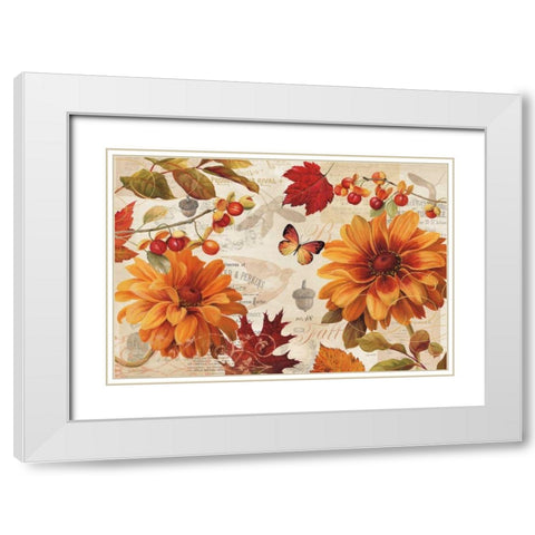 Fall in Love White Modern Wood Framed Art Print with Double Matting by Audit, Lisa