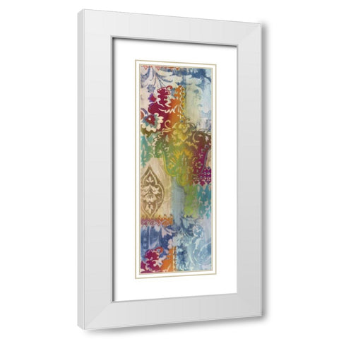 Persian Nights Panel II White Modern Wood Framed Art Print with Double Matting by Wild Apple Portfolio