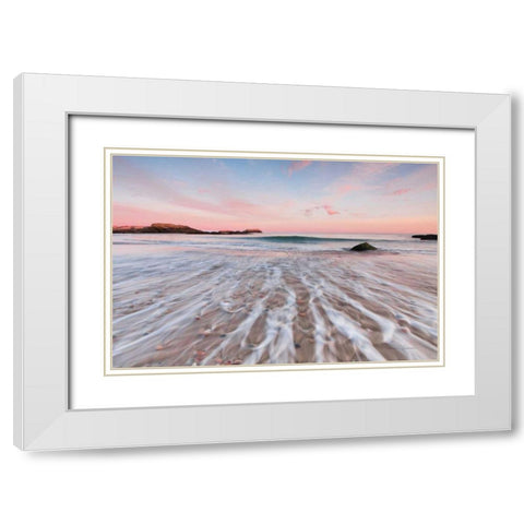 Evening Glow White Modern Wood Framed Art Print with Double Matting by Gendreau, Katherine