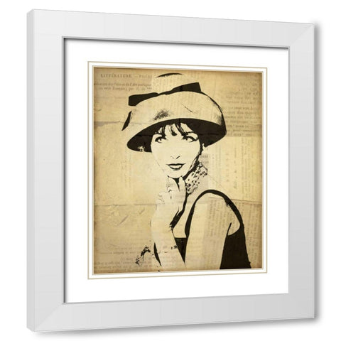 Fashion News I White Modern Wood Framed Art Print with Double Matting by Wild Apple Portfolio