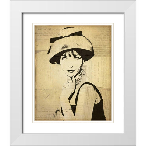 Fashion News I White Modern Wood Framed Art Print with Double Matting by Wild Apple Portfolio
