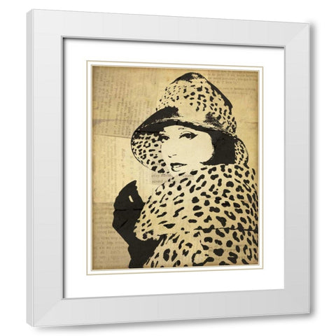 Fashion News II White Modern Wood Framed Art Print with Double Matting by Wild Apple Portfolio