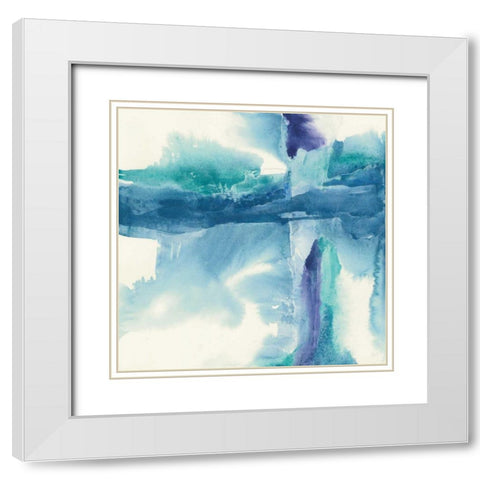Jewel Tones II White Modern Wood Framed Art Print with Double Matting by Paschke, Chris