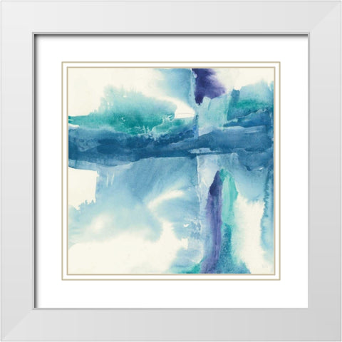 Jewel Tones II White Modern Wood Framed Art Print with Double Matting by Paschke, Chris