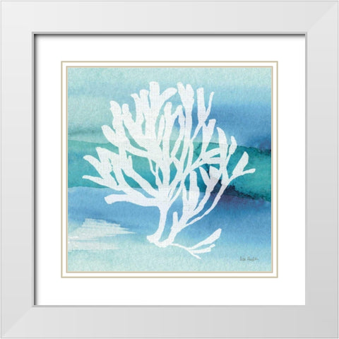 Sea Life Coral I White Modern Wood Framed Art Print with Double Matting by Audit, Lisa