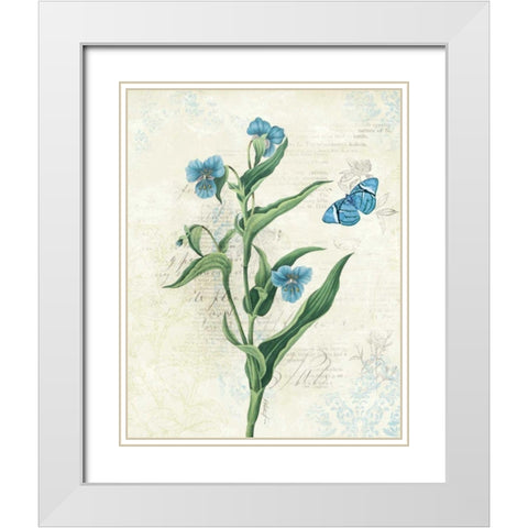 Booked Blue I White Modern Wood Framed Art Print with Double Matting by Pertiet, Katie