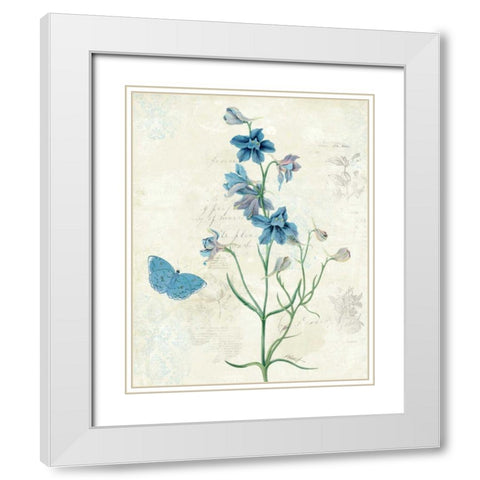 Booked Blue II White Modern Wood Framed Art Print with Double Matting by Pertiet, Katie