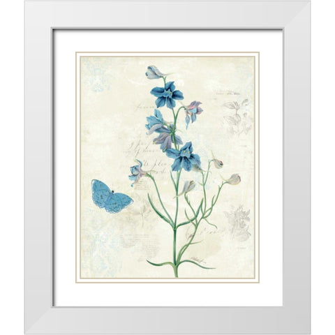 Booked Blue II White Modern Wood Framed Art Print with Double Matting by Pertiet, Katie
