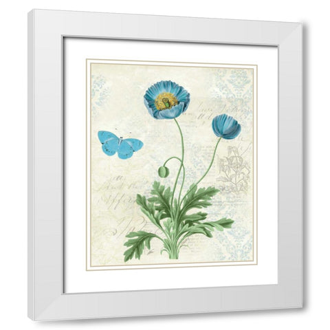 Booked Blue IV White Modern Wood Framed Art Print with Double Matting by Pertiet, Katie