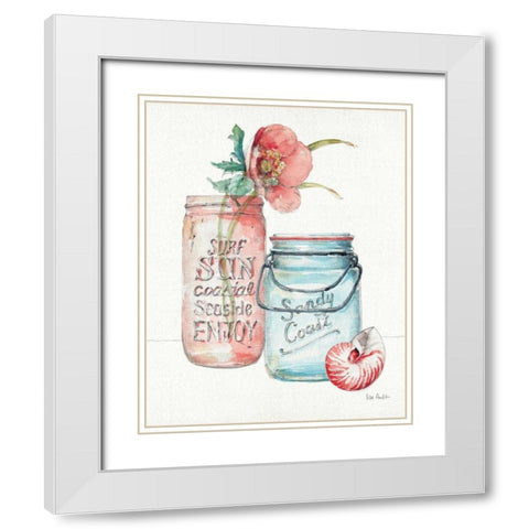 Sea Finds II White Modern Wood Framed Art Print with Double Matting by Audit, Lisa