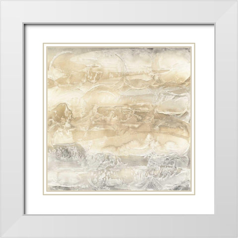 Circular Horizon I White Modern Wood Framed Art Print with Double Matting by Paschke, Chris