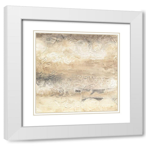Circular Horizon II White Modern Wood Framed Art Print with Double Matting by Paschke, Chris