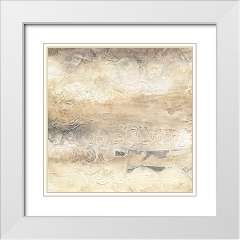 Circular Horizon II White Modern Wood Framed Art Print with Double Matting by Paschke, Chris