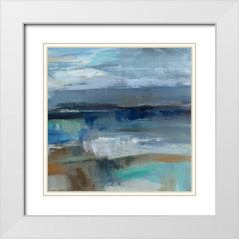 Wave Crop II White Modern Wood Framed Art Print with Double Matting by Vassileva, Silvia