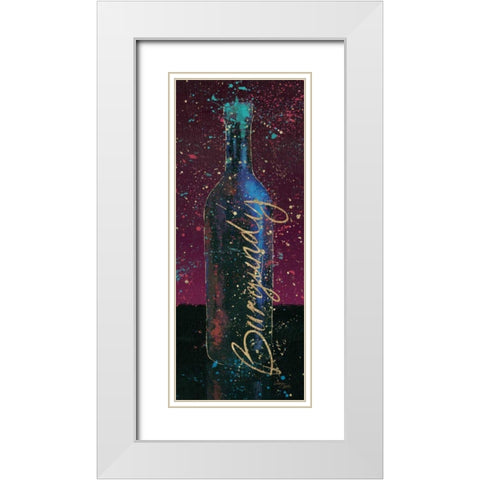Wine Splash Dark V White Modern Wood Framed Art Print with Double Matting by Wellington Studio