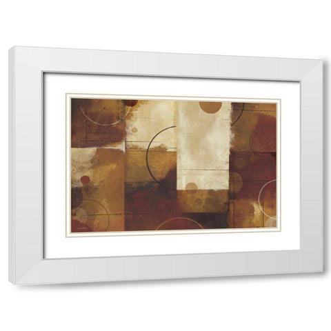 Geometric Spice I White Modern Wood Framed Art Print with Double Matting by Mullan, Michael