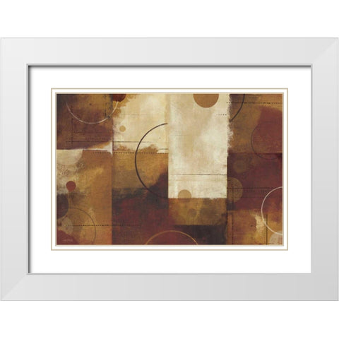 Geometric Spice I White Modern Wood Framed Art Print with Double Matting by Mullan, Michael