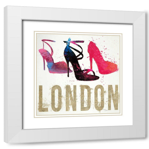 Moda Splash I Light White Modern Wood Framed Art Print with Double Matting by Wellington Studio