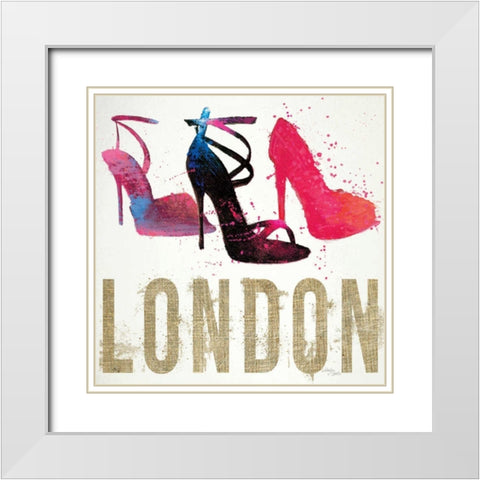 Moda Splash I Light White Modern Wood Framed Art Print with Double Matting by Wellington Studio