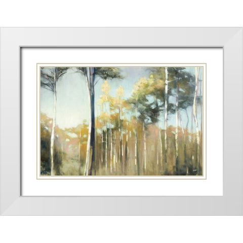 Aspen Reverie White Modern Wood Framed Art Print with Double Matting by Purinton, Julia