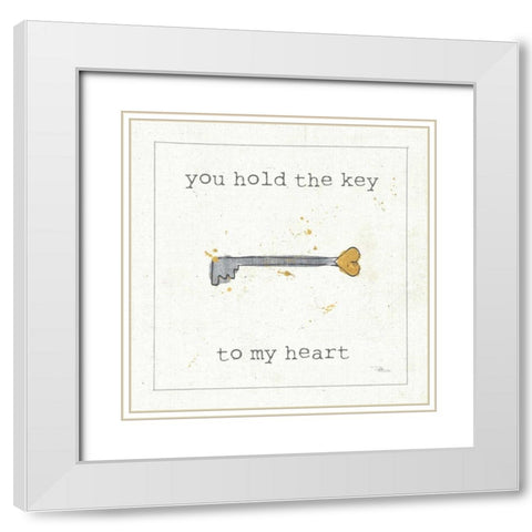 Love Notes IX White Modern Wood Framed Art Print with Double Matting by Pela Studio