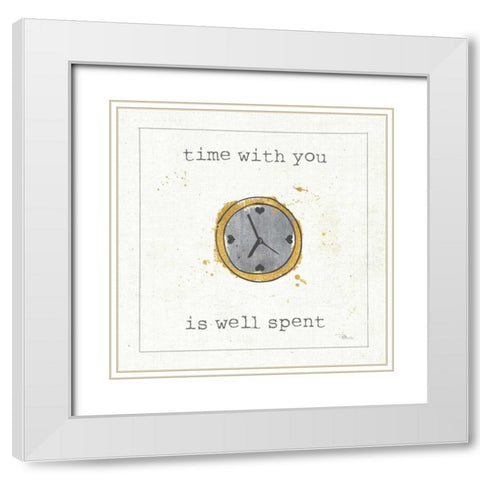Love Notes X White Modern Wood Framed Art Print with Double Matting by Pela Studio