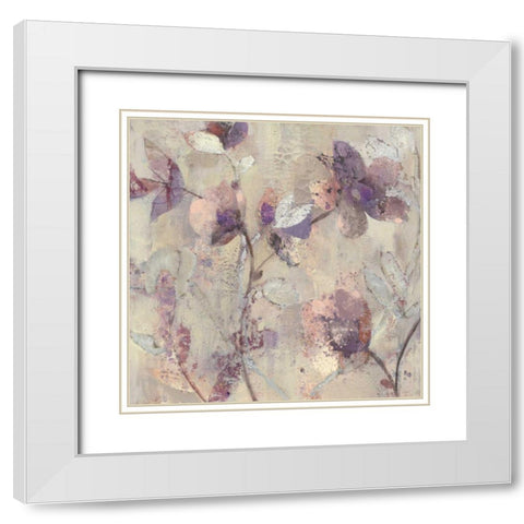 Silver Delight I White Modern Wood Framed Art Print with Double Matting by Hristova, Albena