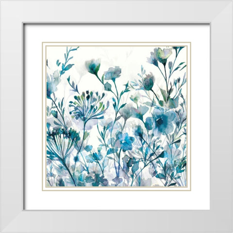 Transparent Garden  Apple Green White Modern Wood Framed Art Print with Double Matting by Wild Apple Portfolio