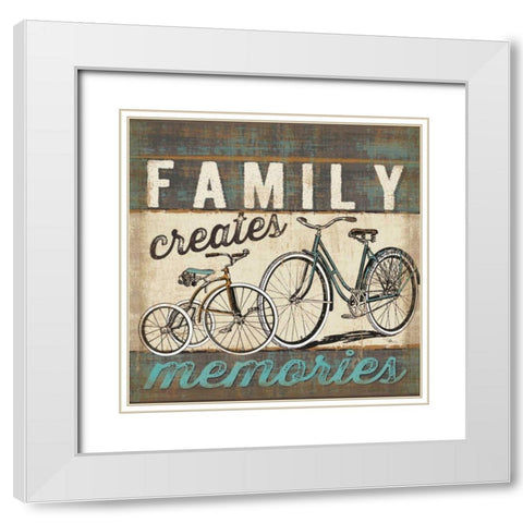 Create Memories White Modern Wood Framed Art Print with Double Matting by Pela Studio