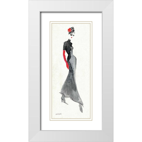 Red Flair III White Modern Wood Framed Art Print with Double Matting by Tavoletti, Anne