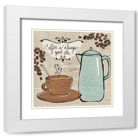 Fresh Roast II White Modern Wood Framed Art Print with Double Matting by Tavoletti, Anne