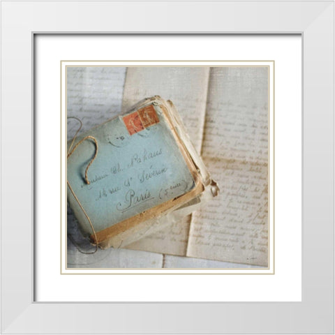 Love Letters I White Modern Wood Framed Art Print with Double Matting by Schlabach, Sue