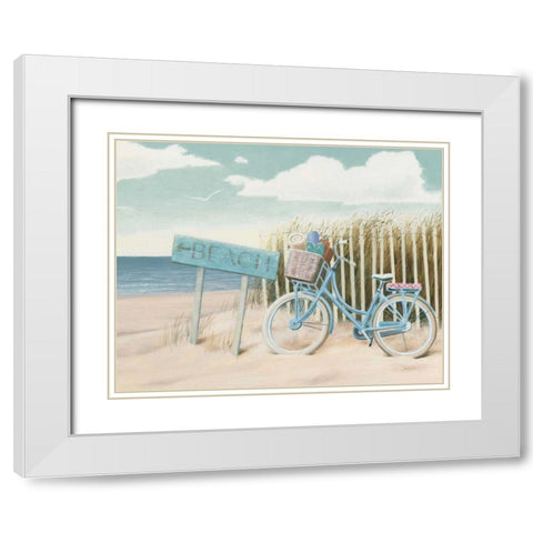 Beach Cruiser II Crop White Modern Wood Framed Art Print with Double Matting by Wiens, James