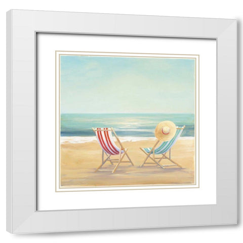 The Simple Life White Modern Wood Framed Art Print with Double Matting by Purinton, Julia