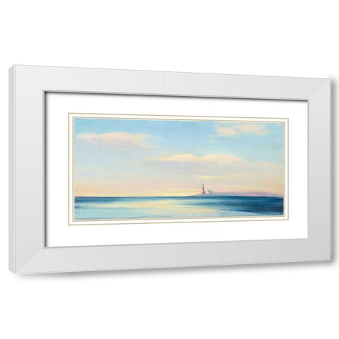 Dawn Beacon White Modern Wood Framed Art Print with Double Matting by Purinton, Julia