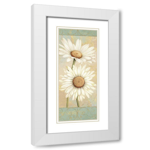 Beautiful Daisies I White Modern Wood Framed Art Print with Double Matting by Brissonnet, Daphne