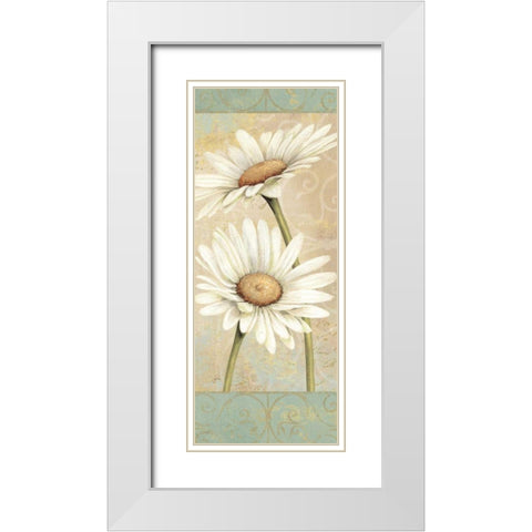 Beautiful Daisies II White Modern Wood Framed Art Print with Double Matting by Brissonnet, Daphne