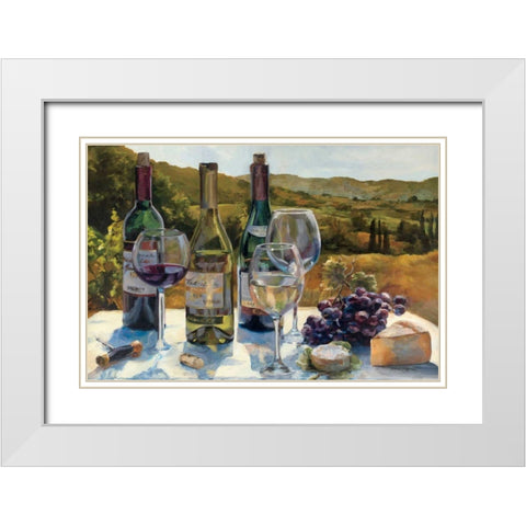 A Wine Tasting White Modern Wood Framed Art Print with Double Matting by Hageman, Marilyn