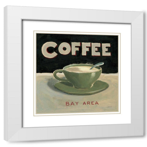 Coffee Spot III White Modern Wood Framed Art Print with Double Matting by Wiens, James