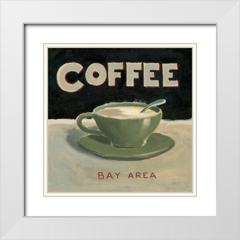 Coffee Spot III White Modern Wood Framed Art Print with Double Matting by Wiens, James