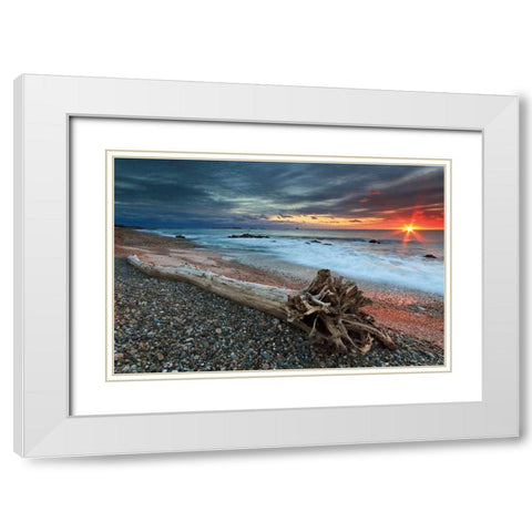 Sakonnet Driftwood White Modern Wood Framed Art Print with Double Matting by Gendreau, Katherine