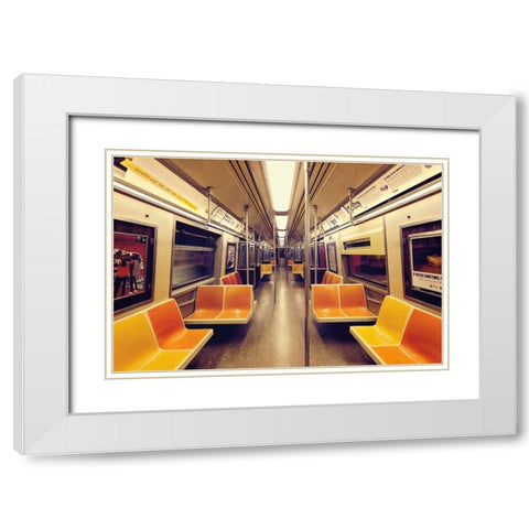 Soul Train White Modern Wood Framed Art Print with Double Matting by Gendreau, Katherine