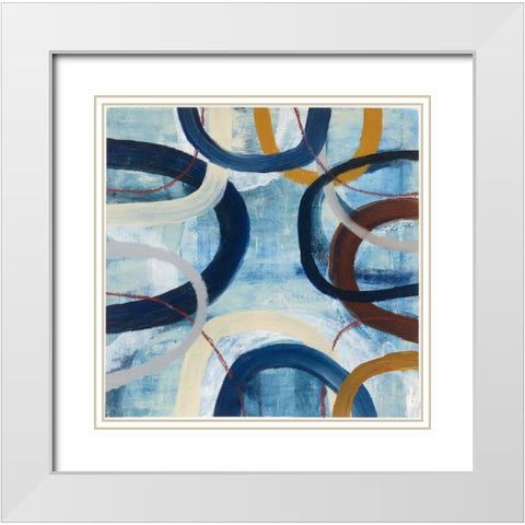 Dwell II White Modern Wood Framed Art Print with Double Matting by Warrick, Cheryl