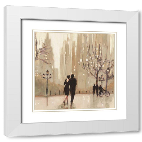 An Evening Out Neutral Crop White Modern Wood Framed Art Print with Double Matting by Purinton, Julia