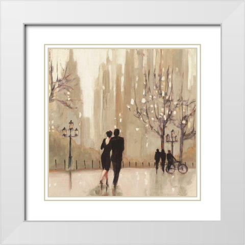 An Evening Out Neutral Crop White Modern Wood Framed Art Print with Double Matting by Purinton, Julia