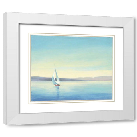 Heading Home White Modern Wood Framed Art Print with Double Matting by Purinton, Julia